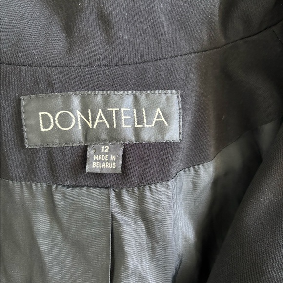 Vintage Donatella Jacket Black Full Zip Long Sleeve Women’s 12 Minimalist - Picture 9 of 10